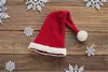 Шляпы кепков домашний Санта -Клаус Шляпа растягивается шерстяной шерстяной шикарной плюшевой малыш.