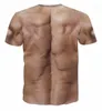 T-shirts pour hommes chemise unisexe impression 3D Muscle Modal court col rond Style euro-américain drôle personnalité sexe hauts