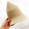 Wide Brim Hats 2019 Parentchild Summer New Women 's Sun Hat 버킷 캡 Beige Lace Bow Knot Flowers Ribbon Flat Top Top Straw Hat Beach Caps Panama R230214