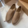 Italië, ontwerper Loropiana schoenen lente en zomer 2023 nieuwe LP lefu schoenen met een voet slappe schoenen lederen casual herenschoenen platte bodemnez