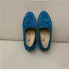 Włochy projektant Loropiana Shoes Lp buty damskie niebieskie klasyczne europejskie towary lefu buty pojedyncze buty z płaską skórzaną burzyczkami 8H
