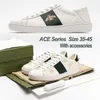 Дизайнерские бренды Ace Shoes Classic Trainers Bee Sneakers Кожаные кроссовки вышитые цветочные кроссовки