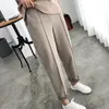 Women's Pants Black Women Pencil 2023 Spring Winter OL Style Wool Female Work Suit Pant Loose Trousers Capris Thicken 921F