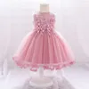 Robes de fille 2023 vêtements nés baptême pour bébé fête et mariage Sequin 2 1 an anniversaire princesse 230214