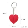 Keychains PVC Geometric Faceted Heart Keychain Pendant Love Shape Bag Car Key Accessories