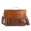 Briefcases 2023 Brand Men's Bag Shoulder Brown Travel Bottle Briefcase Business A4 Husband Documents Laptop Computer Case Man