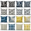 Pillow Yellow Black Blue Gray Geometric Floral Pillowcase Sweet Home Letter Sofa Cover Decor Throw Case