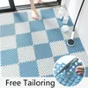 Bath Mats Top Creative Room Badrumsmattan Set Mesh Soft PVC Non-Slip Foot Massage 9 Färger för Välj gratis kombination