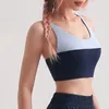 Yoga Outfit Panneau de contraste Fitness Gilet Femmes Vêtements chauds Sports Sous-vêtements absorbant Femme X Cross Beauty Back Bras Gym Top Paded