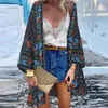 T-shirts en plein air Long Cardigan Beach Cover Up Femmes Chemises de protection solaire Lâche Bikini Cover Up Manteau avant ouvert Femmes Beach Wear J230214