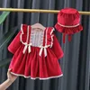 Girl's Dresses LZH Girl Kid's For born Baby Clothes Plus Velvet Princess Kids Girls Autumn Winter 14Y 230214