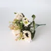 Decorative Flowers Artificial Flower Autumn Sunflower European Sun Wedding Home Furnishing Small Simulation Bouquet