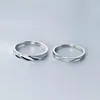 Cluster Rings 2023 925 Sterling Silver Diamond Ring for Women Minimalist Open Justerbart par engagemangsmyckesfest gåva