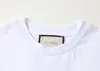 DesignerMen's Tee Shirts 흑백 고급 유럽 및 미국 브랜드 100% 면 통기성 주름 방지 필링 방지 캐주얼 스트리트 크루넥 반소매