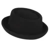 Wide Brim Hats Bucket GEMVIE Classic 100 Wool Soft Felt Pork Pie Fedora for Men Women Autumn Winter Curved Dress 230214