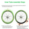 Шины Cyclami Ultralight Tube Road Bike Mtb Bicycle Material Material Внутренняя шина длиной 60 мм французский клапан 700C 18 25 28 32 0213