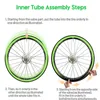 Banden Cyclami Ultralight Tube Road Bike MTB Bicycle TPU Materiaal Binnenband 60 mm Lengte Franse klep 700c 18 25 28 32 0213