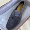 Projektant Loropiana Walk Shoes Lp Ins Nowe skórzane mokasyny z miękkimi podeszwami Brytyjski styl Slacker Buty swobodne buty damskie