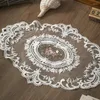 Bordduk Neutral platsmatta för matsal oval spets doilies modern placemat kök bomull virkning