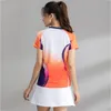 Badminton T-Shirts Training Vrouwen Shirt Badminton Ping Pong Sport Gym Print Korte Mouwen Outdoor Mode Hardlopen Ademend Jerseys Oefening T 230214