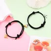 Bracelets de charme 2pc / set Matching Heart Couple Bracelet Magnetic Bracelet pour amitié BFF Bijoux réglable 14-26cm 3 mm Wing KL39