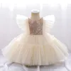 Robes de fille 2023 enfant en bas âge 1er anniversaire pour bébé fille vêtements paillettes baptême princesse Tutu filles Costume de fête 05 année 230214