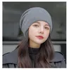 Berets CNTANG Autumn Winter Fashion Knitted Hat Solid Color Warm Beanies For Men Women Hip Hop Pullover Caps Casual Women's Hats 230214