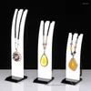Smyckespåsar 3st/set högt - låg skärmhylla akrylbattekoration som visar rack för halsbandskedjedängare
