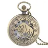 Montres de poche série 12 Constellations, montre à Quartz demi-unisexe, chaîne pendentif en Bronze, horloge Vintage, cadeaux d'anniversaire pour enfants