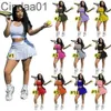 Women Tracksuits Designer Two Piece Dress T Shirt Shorts Yoga Outfits Summer Sexy Slim Vest Skirt Jogger Sets