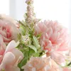 Decorative Flowers 1Pcs Pink Silk Artificial Wedding Home DIY Decor High Quality Big Bouquet Foam Accessories Indoor Decoration