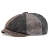 Berets 2023 Peaky Blinders Hat Beret achthoekige schilder Sboy British Spring en Autumn Men