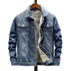 Giacche da uomo Uomo e cappotto Trendy Warm Fleece Denim spesso 2023 Winter Fashion Mens Jean Jacket Outwear Cowboy maschile Plus Size 5XL 230213