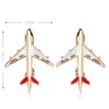 Saplama Küpe Blucome Emaye Uçak Kadınlar için Altın Renk D Hooks Uçak Uçak Modeli Bakır Küpe Kulak Piercing Bijoux Hediyeler