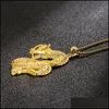 Pendant Necklaces Dragon Necklace Mascot Jewelry Lucky Symbol Gift Auspicious Drop Delivery Pendants Dh2S1