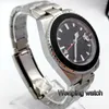 Relojes de pulsera Corguet 40 mm Estéril Esfera negra Cristal de zafiro Luminoso Fecha automática Ventana Reloj de pulsera mecánico superior para hombres