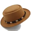 Breda randen hattar hink män kvinnor ull klassisk fläsk paj retro fedora trilby sunhat street stil kepsar party resor utomhus storlek US 7 14 uk l 230214