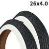 Bike Tires CHAOYANG 26x4.0 Bicycle Tire Half Bald White Edge Black Color 20TPI 60PSI 26inch Fat Electric Road Bike Anti-slip Tire HKD230712