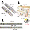 Flexibla LED -remsor lampor DC 12V RGB dubbel rad H￶g brittness SMD5050 600 lysdioder IP65 Vattent￤t 5M Tejpbelysning f￶r utomhuslampor nu oemled