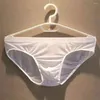 Sous-vêtements pour hommes, culotte en maille U convexe, sous-vêtements transparents, Bikini, string, Slip, Lingerie courte