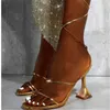 Sandals damesschoenen en sexy cross strappy hoge hakken 9 cm hakken gouden zomer feestjurk ssndalias mujer