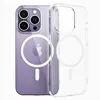 Magnetic Ultra Thin Clear PC Magnetic Phone Cases for iPhone 14 13 12 Pro Max Transparent No Yellowing Cellphone Cover