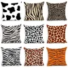 Pillow Case 45x45cm Animal Leopard Zebra Pattern Printed Polyester Home Decoration Throw Cover Sofa