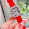 Coussin Mini Watch 시리즈 수입 석영 운동 송아지 가죽 스트랩 원래 바늘 버클, 케이스 크기 : 27.5mm