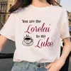 Women's T Shirts Gilmore Girls Shirt Kawaii White Women Summer Print Top Casual Vintage Clothes Tshirt 2023 Girl Cute Tees Female 90s