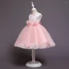 Robes de fille Style coréen coloré petit enfant dîner en famille Mini Tutu robe 2 ans bébé printemps fleur filles princesse fête vêtements