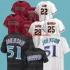 51 Randy Johnson Archie Bradley Jake Lamb Josh Vanmeter Z1 David Peralta Pavin Smith Josh Vanmeter David Peralta tröjor baseballtröjor