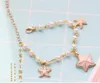 Bracelets de charme japonês bracelete doce menina pérola Brincos de estrela do mar de barra