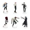 Schlüsselanhänger 15 cm Anime Kettensäge Mann Figur Makima Power Himeno Strahl Cosplay Acryl Stand Modell Platte Schreibtisch Dekor Stehendes Zeichen Fans Geschenk