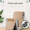 Fundas para sillas Funda para cubierta Desmontable portátil Color sólido Sala de estar Reclinable Protector Accesorios con hebilla Gris oscuro S